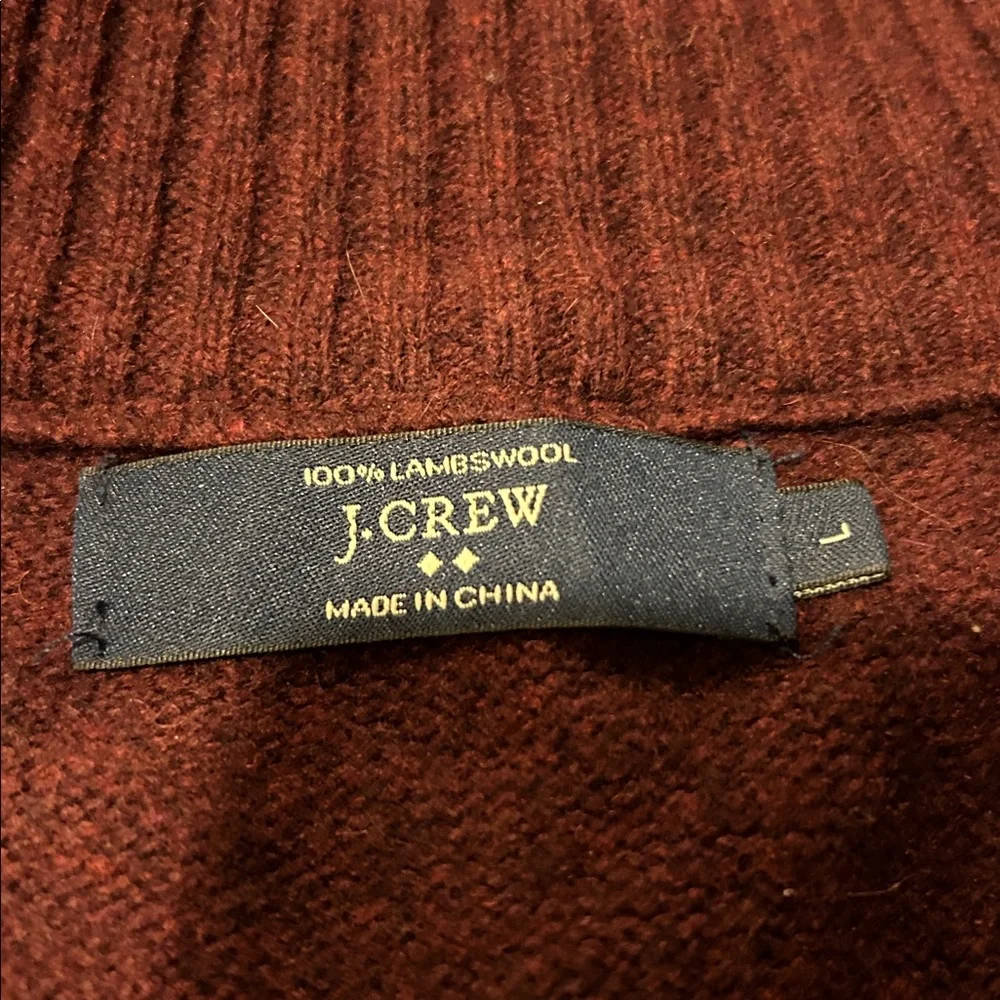 J. Crew Rich Red Lambswool Sweater